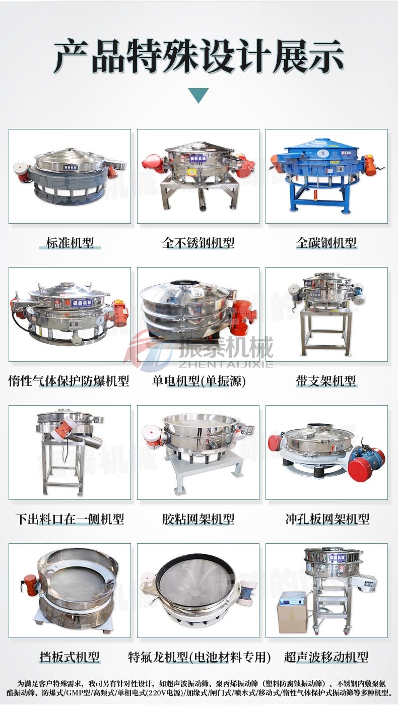 二氧化硅料漿直排篩產品特殊展示